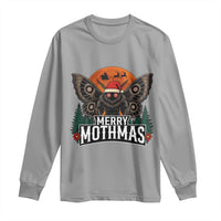 Mothman Long Sleeve Shirt Holiday Humor Merry Mothmas Cryptid Gift - Wonder Print Shop