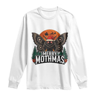 Mothman Long Sleeve Shirt Holiday Humor Merry Mothmas Cryptid Gift - Wonder Print Shop