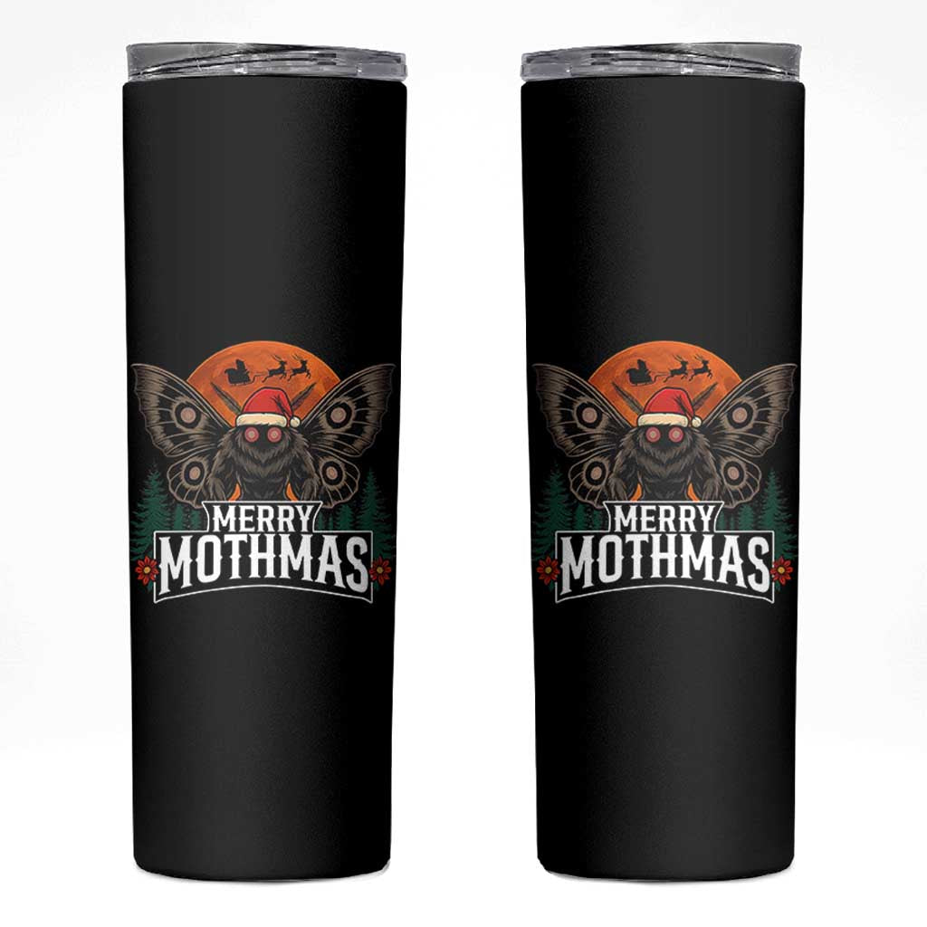 Mothman Skinny Tumbler Holiday Humor Merry Mothmas Cryptid Gift
