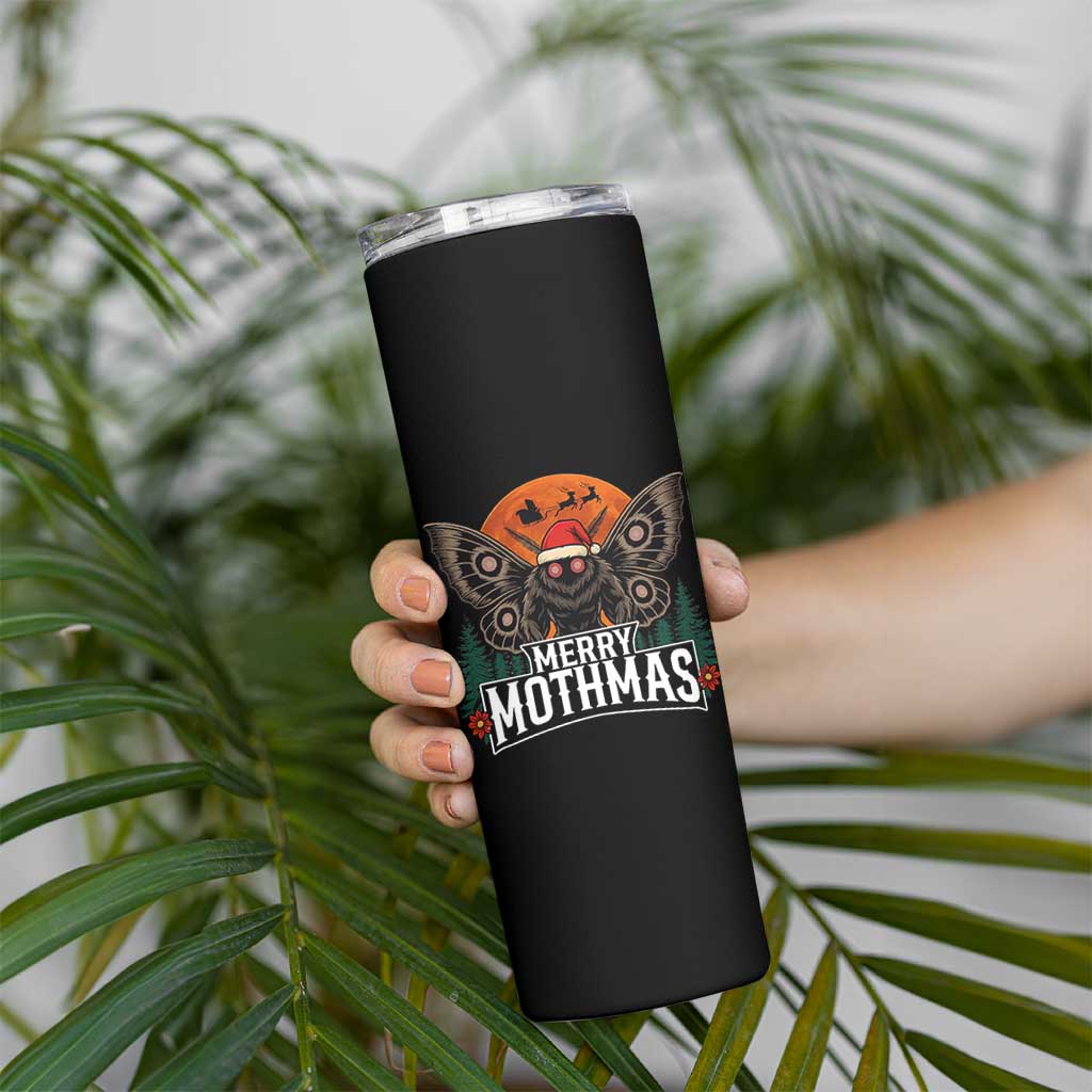 Mothman Skinny Tumbler Holiday Humor Merry Mothmas Cryptid Gift
