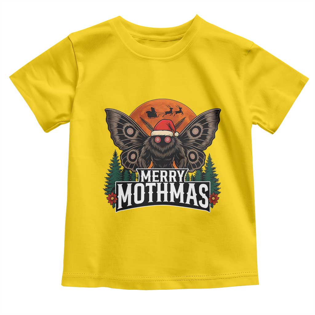 Mothman Toddler T Shirt Holiday Humor Merry Mothmas Cryptid Gift - Wonder Print Shop