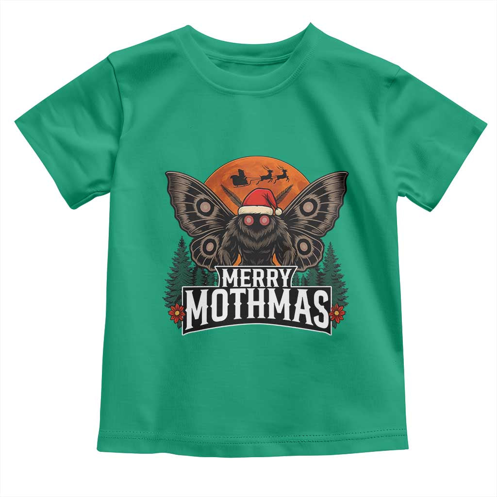 Mothman Toddler T Shirt Holiday Humor Merry Mothmas Cryptid Gift - Wonder Print Shop
