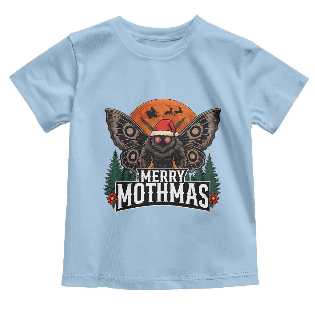 Mothman Toddler T Shirt Holiday Humor Merry Mothmas Cryptid Gift - Wonder Print Shop