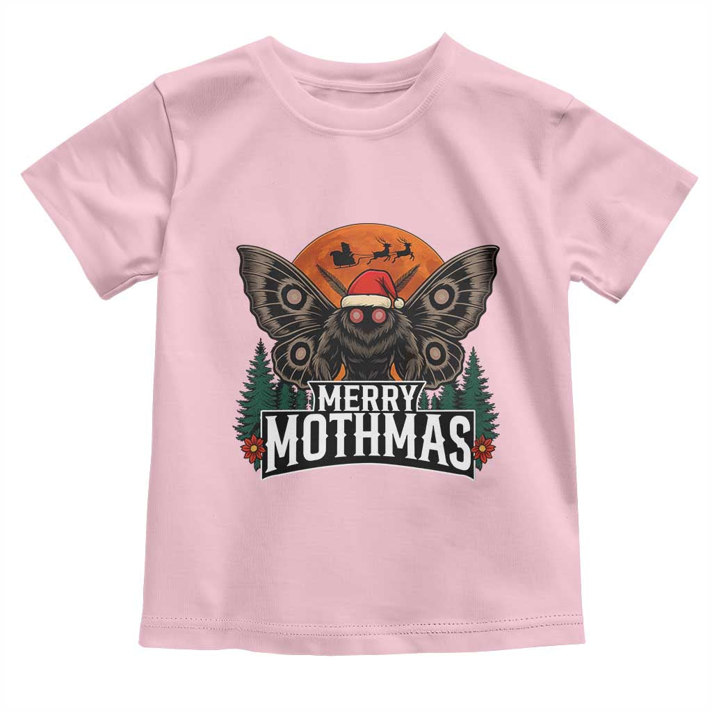Mothman Toddler T Shirt Holiday Humor Merry Mothmas Cryptid Gift - Wonder Print Shop