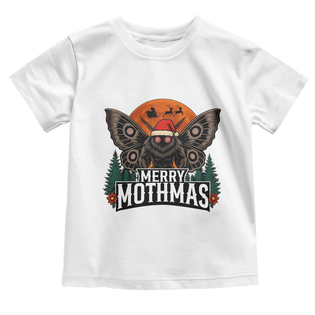Mothman Toddler T Shirt Holiday Humor Merry Mothmas Cryptid Gift - Wonder Print Shop