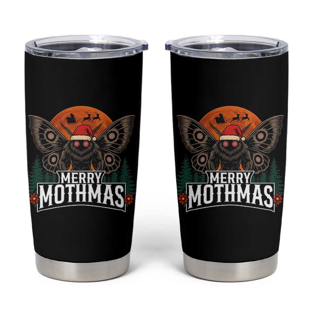 Mothman Tumbler Cup Holiday Humor Merry Mothmas Cryptid Gift