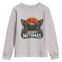 Mothman Youth Sweatshirt Holiday Humor Merry Mothmas Cryptid Gift - Wonder Print Shop