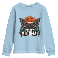 Mothman Youth Sweatshirt Holiday Humor Merry Mothmas Cryptid Gift - Wonder Print Shop