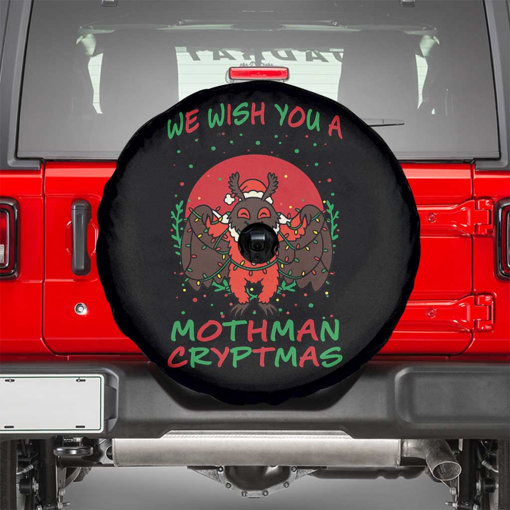 Mothman Christmas Spare Tire Cover We Wish You A Mothman Cryptmas Funny Christmas Gift - Wonder Print Shop