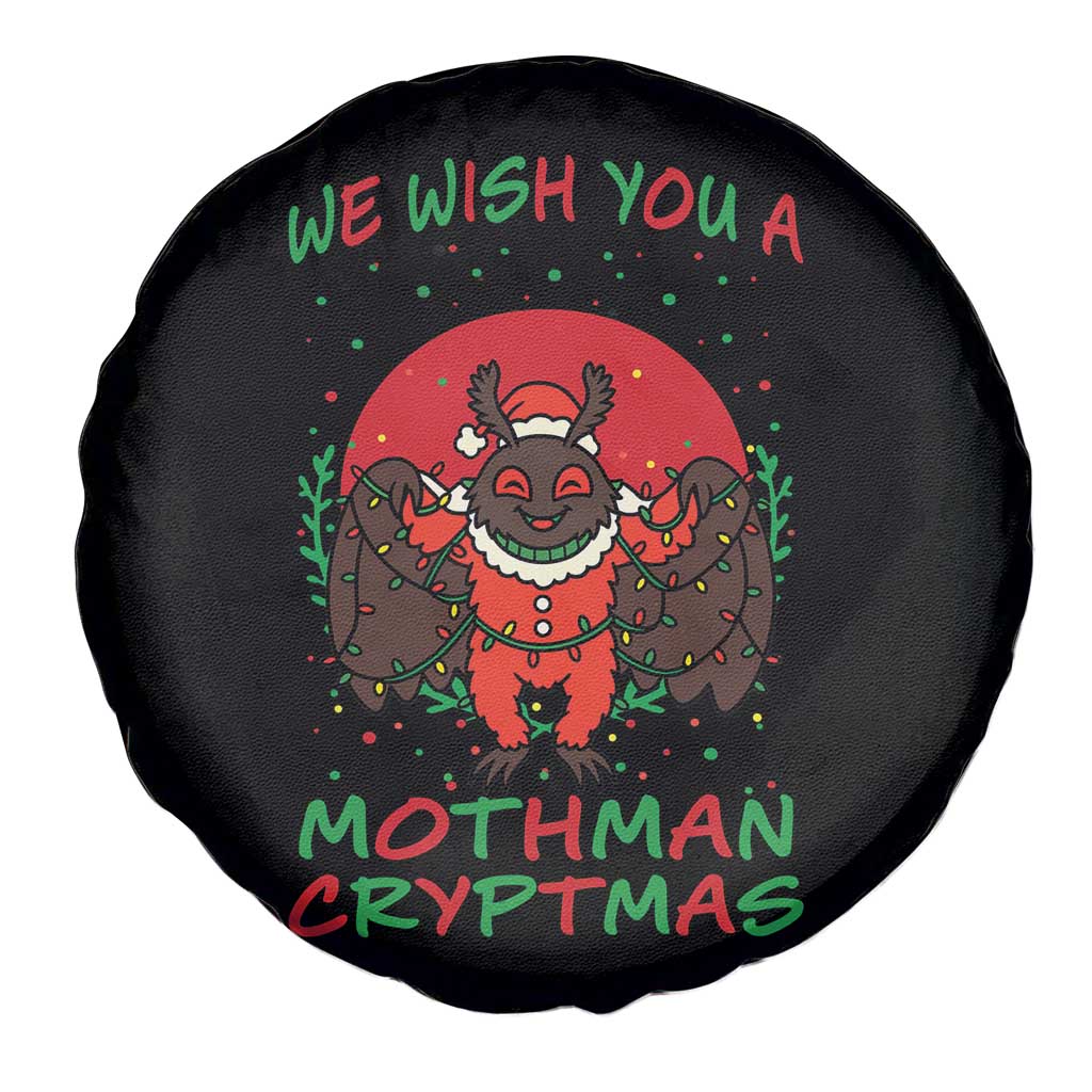 Mothman Christmas Spare Tire Cover We Wish You A Mothman Cryptmas Funny Christmas Gift - Wonder Print Shop