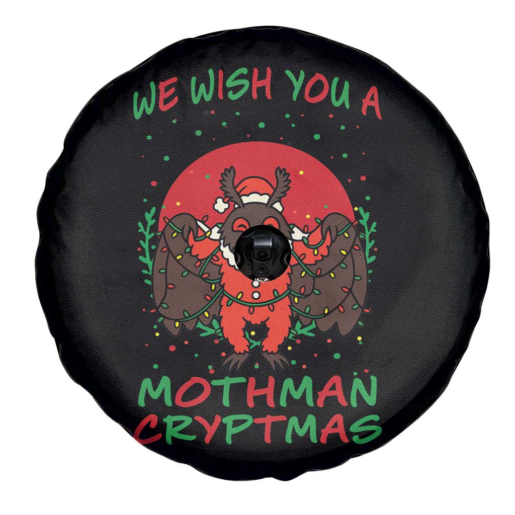 Mothman Christmas Spare Tire Cover We Wish You A Mothman Cryptmas Funny Christmas Gift - Wonder Print Shop