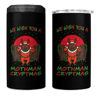 Mothman Christmas 4 in 1 Can Cooler Tumbler We Wish You A Mothman Cryptmas Funny Christmas Gift