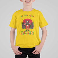 Mothman Christmas T Shirt For Kid We Wish You A Mothman Cryptmas Funny Christmas Gift - Wonder Print Shop
