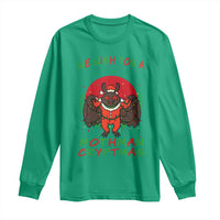 Mothman Christmas Long Sleeve Shirt We Wish You A Mothman Cryptmas Funny Christmas Gift - Wonder Print Shop