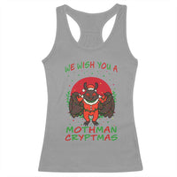 Mothman Christmas Racerback Tank Top We Wish You A Mothman Cryptmas Funny Christmas Gift - Wonder Print Shop