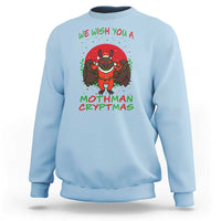Mothman Christmas Sweatshirt We Wish You A Mothman Cryptmas Funny Christmas Gift - Wonder Print Shop