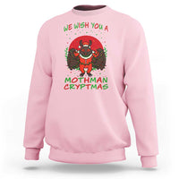 Mothman Christmas Sweatshirt We Wish You A Mothman Cryptmas Funny Christmas Gift - Wonder Print Shop