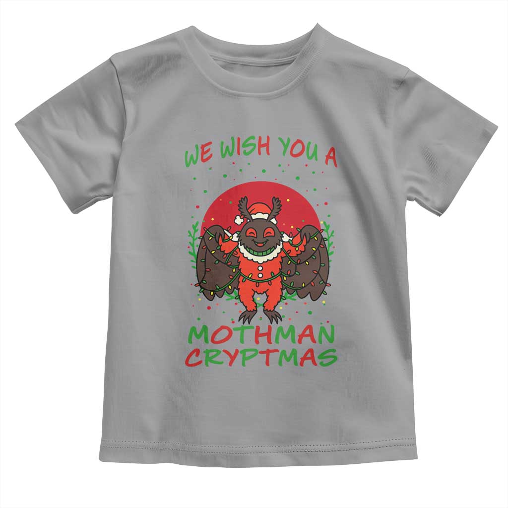 Mothman Christmas Toddler T Shirt We Wish You A Mothman Cryptmas Funny Christmas Gift - Wonder Print Shop