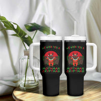 Mothman Christmas Tumbler With Handle We Wish You A Mothman Cryptmas Funny Christmas Gift