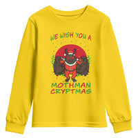 Mothman Christmas Youth Sweatshirt We Wish You A Mothman Cryptmas Funny Christmas Gift - Wonder Print Shop