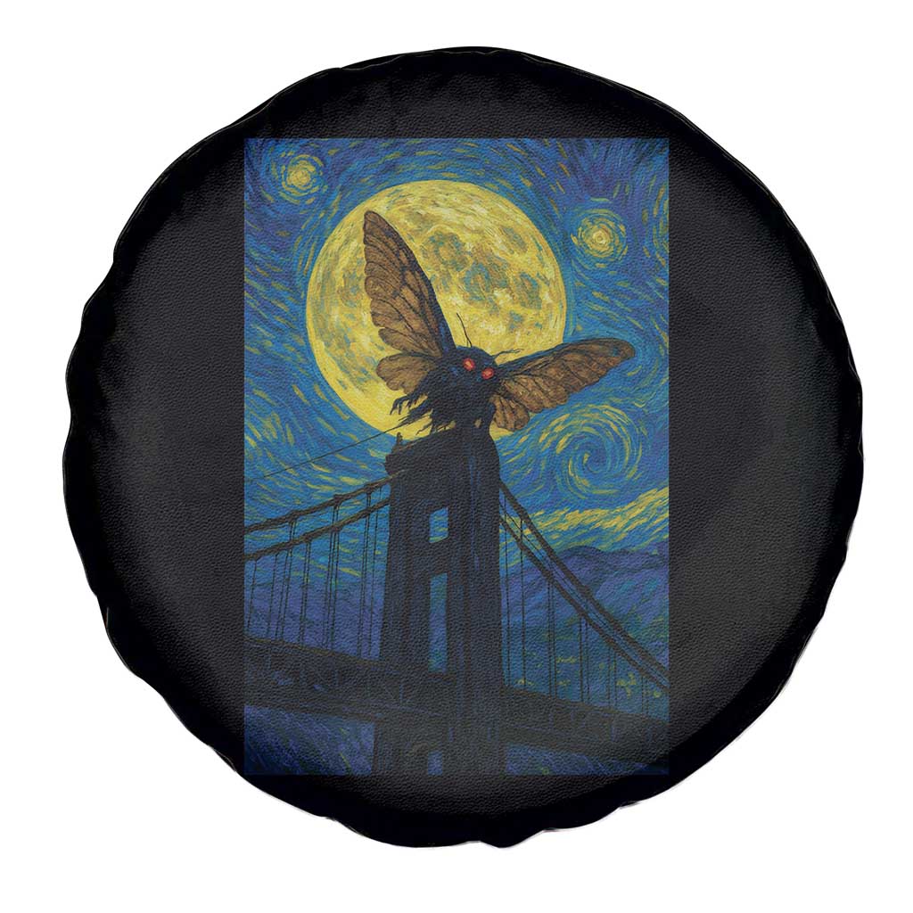 Mothman Starry Night Spare Tire Cover Van Gogh Cryptid Gift - Wonder Print Shop