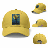 Mothman Starry Night Baseball Cap Van Gogh Cryptid Gift
