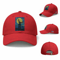 Mothman Starry Night Baseball Cap Van Gogh Cryptid Gift
