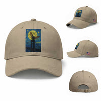 Mothman Starry Night Baseball Cap Van Gogh Cryptid Gift
