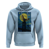 Mothman Starry Night Hoodie Van Gogh Cryptid Gift - Wonder Print Shop