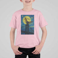 Mothman Starry Night T Shirt For Kid Van Gogh Cryptid Gift - Wonder Print Shop