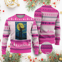 Mothman Starry Night Ugly Christmas Sweater Van Gogh Cryptid Gift - Wonder Print Shop