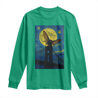 Mothman Starry Night Long Sleeve Shirt Van Gogh Cryptid Gift - Wonder Print Shop