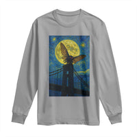 Mothman Starry Night Long Sleeve Shirt Van Gogh Cryptid Gift - Wonder Print Shop