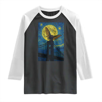 Mothman Starry Night Raglan Shirt Van Gogh Cryptid Gift - Wonder Print Shop