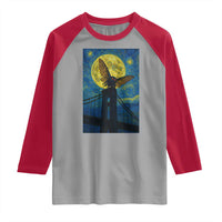 Mothman Starry Night Raglan Shirt Van Gogh Cryptid Gift - Wonder Print Shop