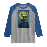 Mothman Starry Night Raglan Shirt Van Gogh Cryptid Gift - Wonder Print Shop