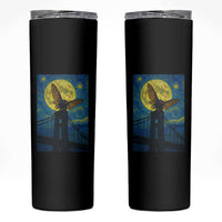 Mothman Starry Night Skinny Tumbler Van Gogh Cryptid Gift