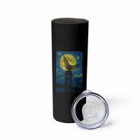 Mothman Starry Night Skinny Tumbler Van Gogh Cryptid Gift
