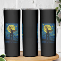 Mothman Starry Night Skinny Tumbler Van Gogh Cryptid Gift