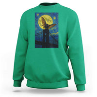 Mothman Starry Night Sweatshirt Van Gogh Cryptid Gift - Wonder Print Shop