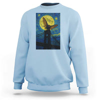 Mothman Starry Night Sweatshirt Van Gogh Cryptid Gift - Wonder Print Shop