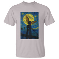Mothman Starry Night T Shirt Van Gogh Cryptid Gift - Wonder Print Shop