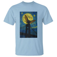 Mothman Starry Night T Shirt Van Gogh Cryptid Gift - Wonder Print Shop