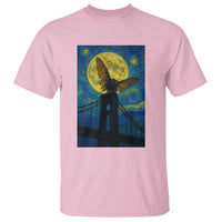 Mothman Starry Night T Shirt Van Gogh Cryptid Gift - Wonder Print Shop