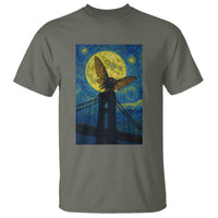 Mothman Starry Night T Shirt Van Gogh Cryptid Gift - Wonder Print Shop