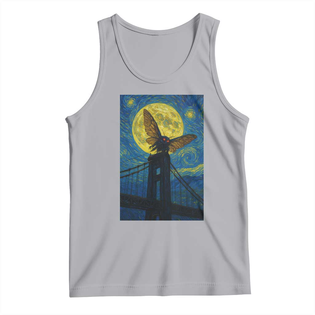 Mothman Starry Night Tank Top Van Gogh Cryptid Gift - Wonder Print Shop
