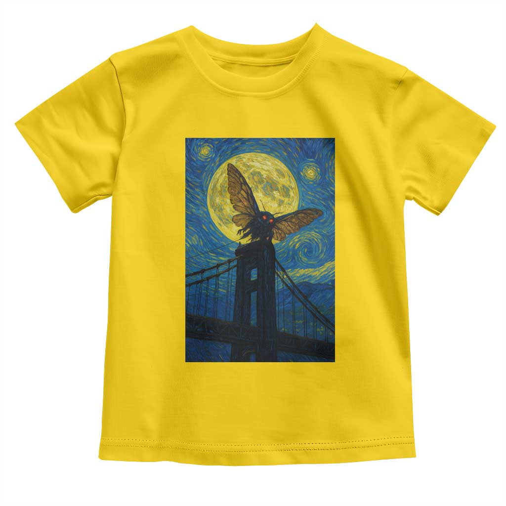 Mothman Starry Night Toddler T Shirt Van Gogh Cryptid Gift - Wonder Print Shop