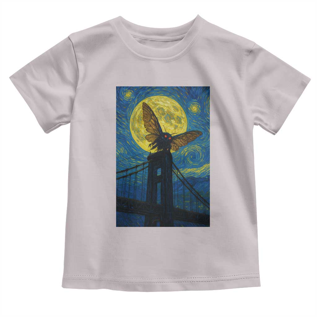 Mothman Starry Night Toddler T Shirt Van Gogh Cryptid Gift - Wonder Print Shop