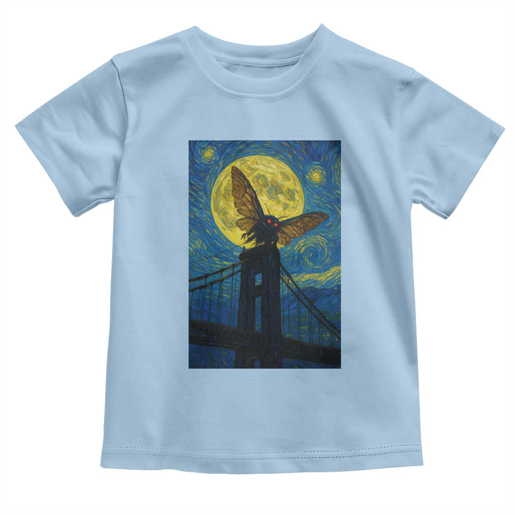 Mothman Starry Night Toddler T Shirt Van Gogh Cryptid Gift - Wonder Print Shop