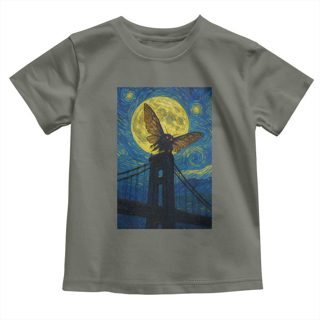 Mothman Starry Night Toddler T Shirt Van Gogh Cryptid Gift - Wonder Print Shop